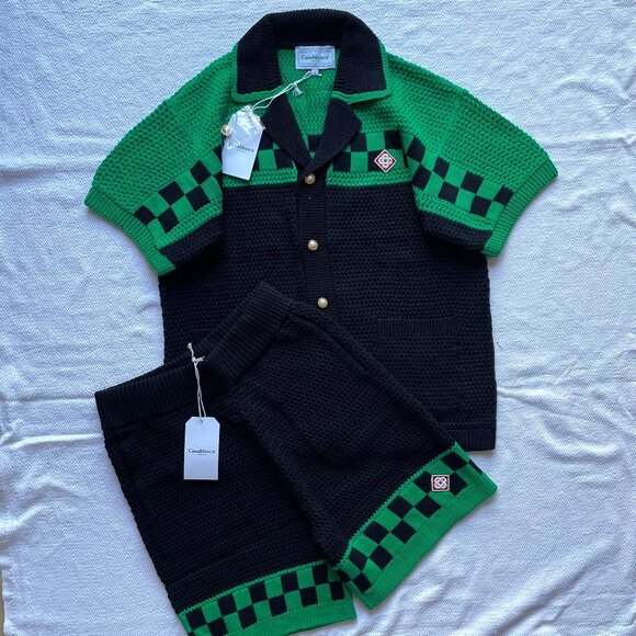 Casablanca Men New Casual Mesh Shirt Set Large Size - Picture 2 of 6